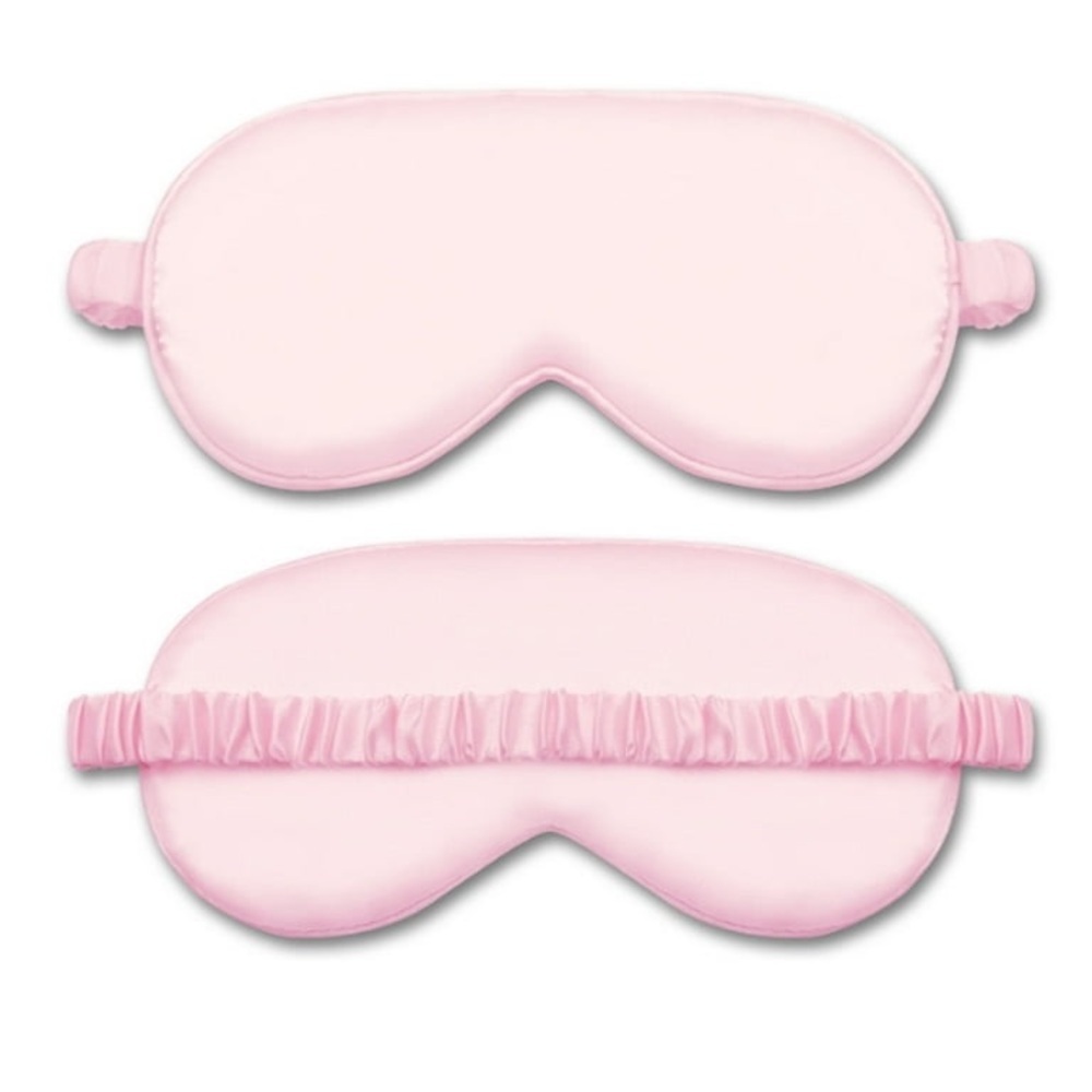 Pink Sleep Mask Silk-like elastic satin Cover for Pressure-Free Comfort NEW